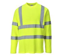 Portwest Hi-Vis T-Shirt Long Sleeves Yellow Size: 2XL Colour: Yellow, 2XL
