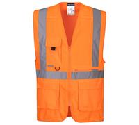 Portwest Executive Tablet Pocket Hi Vis Vest Orange 4XL