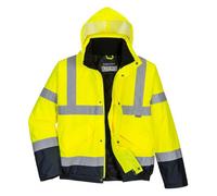 Waterproof Hi-Vis 2-Tone Padded Bomber Jacket RIS 3279 Portwest S266