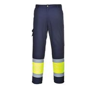 Portwest Hi-Vis Two Tone Combat Trousers Yellow/navy - M / Regular
