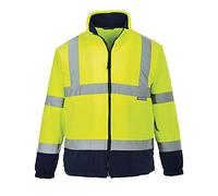 Portwest Hi-Vis Two Tone Fleece, Size: XXXL, Colour: Yellow/Navy, F301YNRXXXL