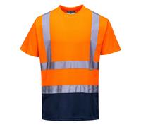 Portwest Hi-Vis Two Tone T-Shirt S/S Breathable Wicking Safety Work Summer Tee