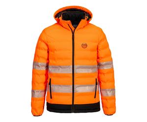 PORTWEST Hi Vis Ultrasonic Heated Tunnel Jacket Padded Lined Waterproof S548