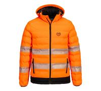 PORTWEST Hi Vis Ultrasonic Heated Tunnel Jacket Waterproof Padded Winter Coat