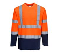 Portwest Two-Tone Long Sleeved Cotton Comfort T-Shirt