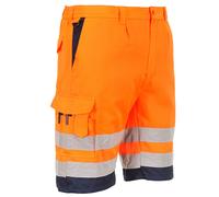 Portwest Hi Vis Viz Safety Work Shorts Mens Multi Pockets PPE Workwear Summer