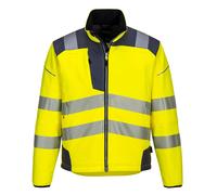 PORTWEST HI ViS Viz Softshell Jacket - PW3 Waterproof Breathable Work Coat T402