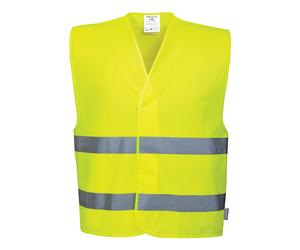 PORTWEST Hi-Vis Viz Two Band Vest Lightweight Summer Safety Work Waistcoat C474