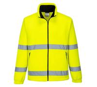 Portwest Hi-Vis Windbreaker Fleece Jacket Full Zip Reflective Safety Work Coat