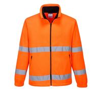 Portwest Hi-Vis Windbreaker Fleece Jacket Full Zip Reflective Safety Work Coat