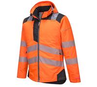 PORTWEST Hi Vis Winter Rain Jacket Waterproof Reflective Safety Work Wear Safety