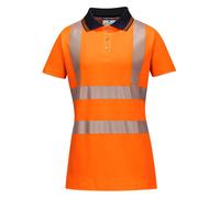 Portwest Hi-Vis Women's Cotton Comfort Pro Polo Shirt Short Sleeve LW72