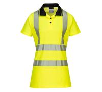 Portwest Hi-Vis Women's Cotton Comfort Pro Polo Shirt Short Sleeve LW72