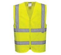 Portwest Hi-Vis Zipped Vest Yellow Size: 2XL Colour: Yellow, Size: 2XL 2XL
