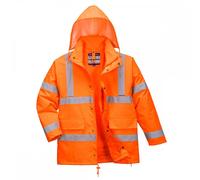 Portwest S468 4in1 Hi-Vis Orange Traffic Safety Waterprrof Jacket Size XL New