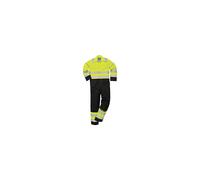 (Navy/Yellow, M) Portwest Hi Vis MODAFLAME Coverall