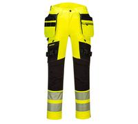Portwest DX4 Hi-Vis Detachable Holster Pocket Trouser, Size: 34, Colour: Yellow/Black, DX442YBR34