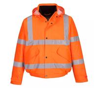 Portwest Hi Viz High Visibility Bomber Jacket Waterproof Padded Safety Work Coat