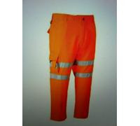 Portwest RT46 Reflective Comfortable Hi-Vis Rail Work Trouser Orange, Small