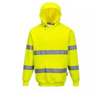 PORTWEST High Visibility Jumper Hoodie Safety Work Wear Hooded Hoody B304/B305