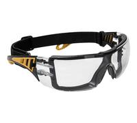 Portwest Impervious Tech Safety Glasses Black Clear