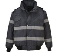 Portwest Iona 3 in 1 Bomber Jacket Black L