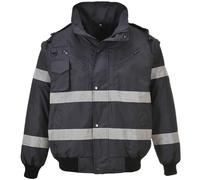 Portwest Iona 4-in-1 Bomber Jacket, Size: M, Colour: Navy, S435NARM