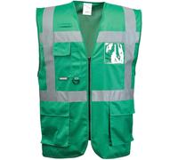 Portwest Iona Executive Hi Vis Vest Bottle Green S