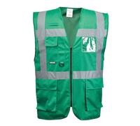 Portwest Iona Executive Hi Vis Vest Bottle Green XL