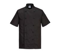 Portwest Kent Chefs Jacket S/S XS Blk