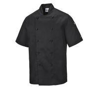 PORTWEST Knet Chef Jacket Food Industry Catering Chefwear Short Sleeve Coat C734