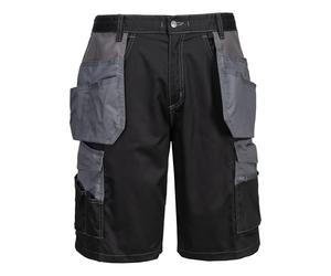 Portwest KS18 Granite Holster Work Shorts Machine Washable At 60C | Ten Pockets, Tuck-Away Tool Holders, Triple-Stitched Seams, Shell Fabric Kingsmill Polycotton 65%