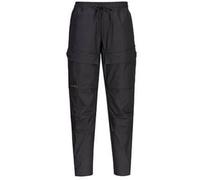 Portwest KX345 Drawstring Mens Cargo Work Trousers Black, Large