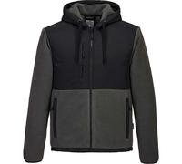 Portwest Fleece HoodedWorkwear Jacket FullZip LongSleeve PremiumCoat KX371 SizeS