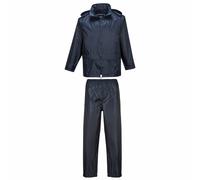 Portwest Essentials 2 Piece Waterproof Rain Suit Navy M
