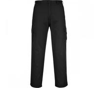 Portwest L701 Lightweight Combat Trousers Black Waist: 38" Inside 38" 31"