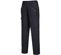 Portwest Women's Work Trousers S687 Lightweight Polycotton Knee Pad Pockets Black 3XL