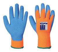 Portwest Latex Grip Gloves for Cold Conditions Orange / Blue XL
