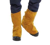 Portwest Leather Welding Boot Cover, Color: Golden Brown, Size: 36CM/14", SW32TAR