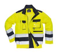 PORTWEST Lille Hi-Vis Contrast Bomber Jacket Safety TX50