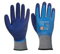 Portwest AP81 Liquid Pro HR Cut Glove Blue Size: XL Colour: Blue, Hand XL