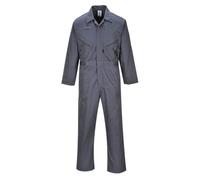 Portwest C813 Men's Liverpool Work Overalls Protective Boiler Suit Polycotton Coveralls Durable Workwear for Mechanics Warehouse Garages DIY Royal Grey, X-Large