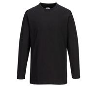 Portwest Mens Long Sleeve T Shirt Black 2XL