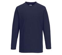 Portwest Mens Long Sleeve T Shirt Navy XL