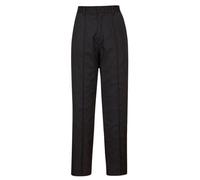 Portwest LW97 Women’s Elasticated Tailored Fit Work Trousers with Pockets - Lightweight Safety Workwear, Black, 4XL