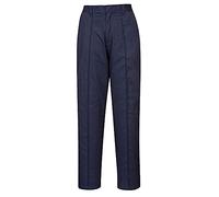 Portwest Ladies Elasticated Trousers Navy - Inside Leg: 31" Waist L 31"