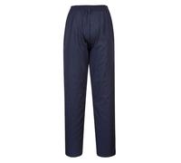 Portwest LW97 Women's Elasticated Trousers 2 Side Pockets Machine Washable | Navy, Large, UPF 50+, Regular Fit, Sewn in Front Centre Seam, Secure Storage, Hook and Bar Closure, UV Protection, Workwear