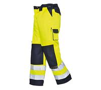 Portwest Lyon Hi-Vis Trouser, Size: XL, Colour: Yellow/Navy, TX51YNRXL