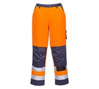 Portwest Lyon Hi-Vis Trouser, Size: M, Colour: Orange/Navy, TX51ONRM