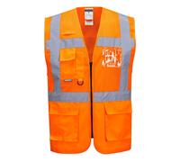 Portwest Madrid Hi-Vis Half Mesh Executive Vest Reflective C496